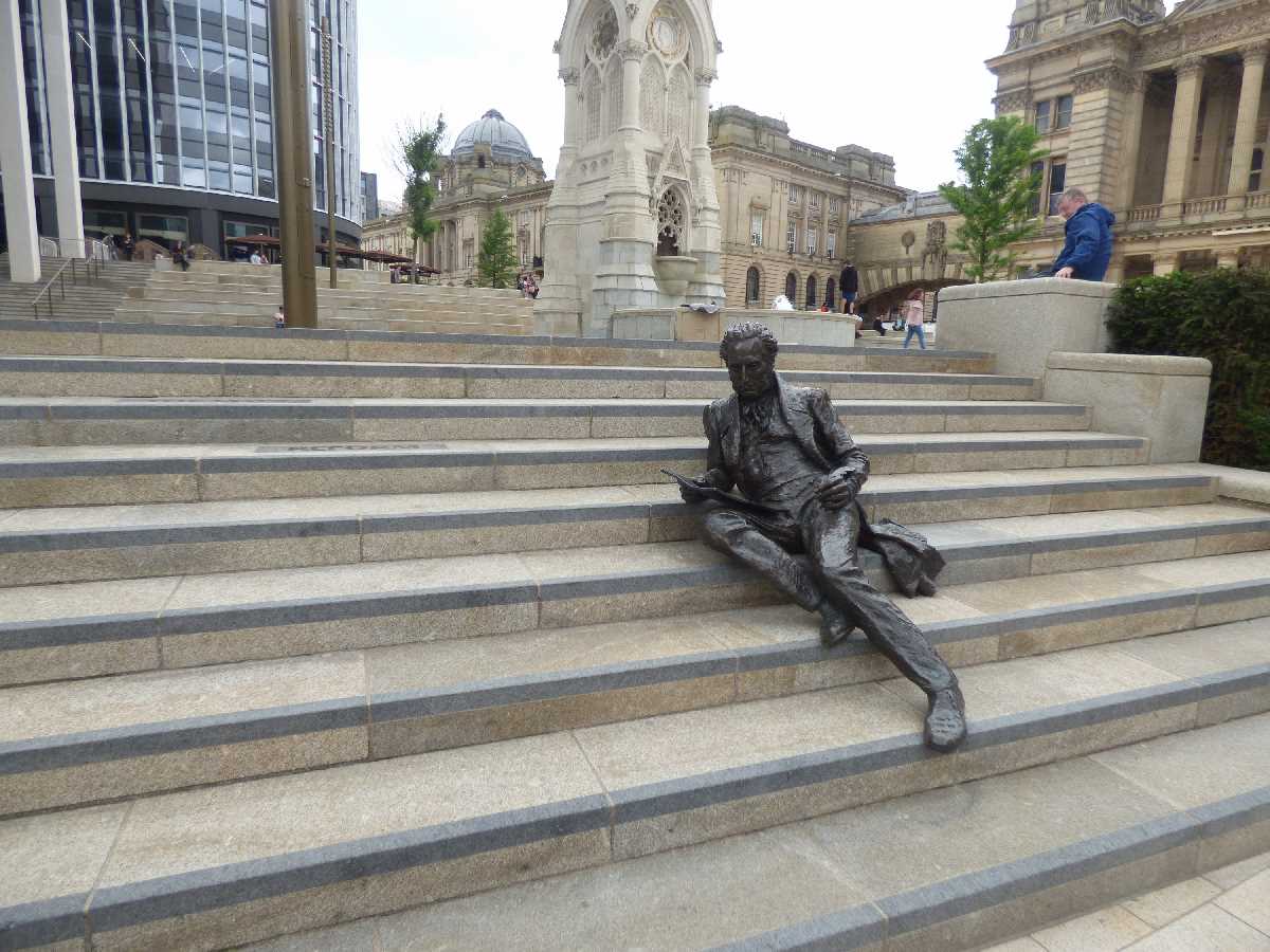 The Birmingham Man - sitting statue of Thomas Attwood in Chamberlain Square