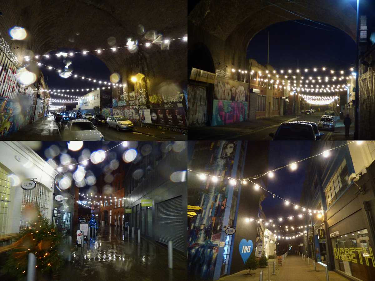 Digbeth Custard Factory and Zellig festive lights