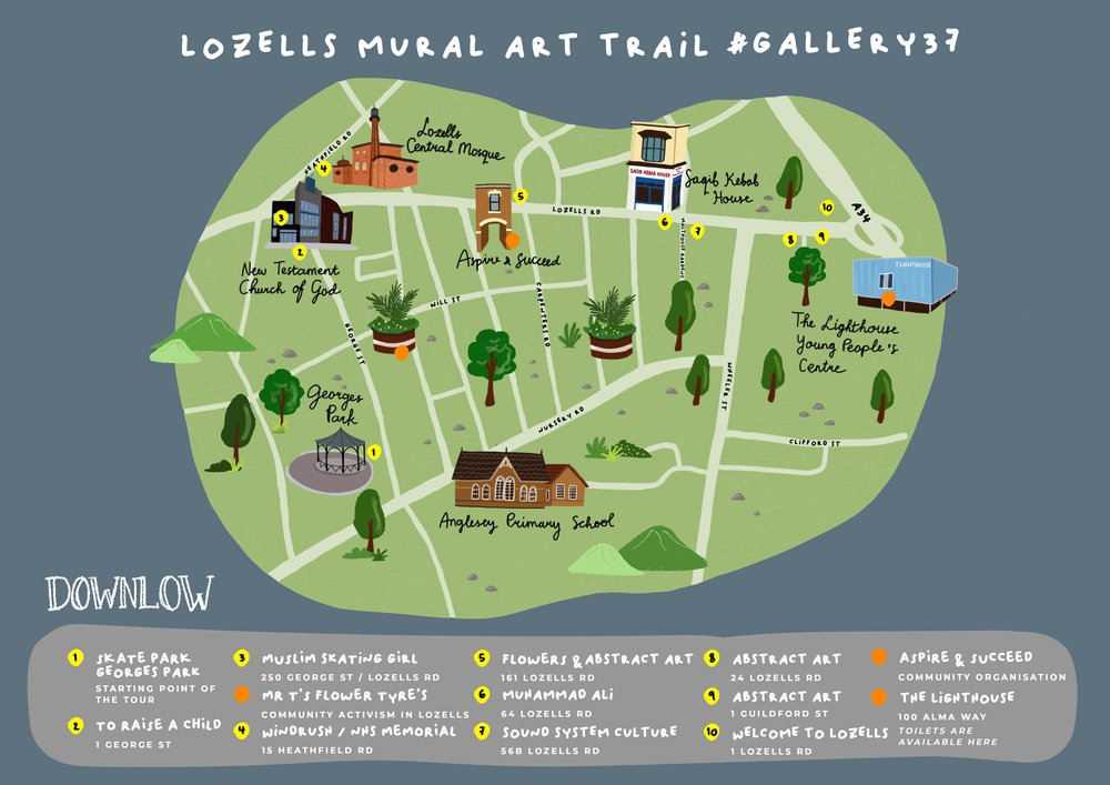 Lozells Mural Trail by CREATENOTDESTROY